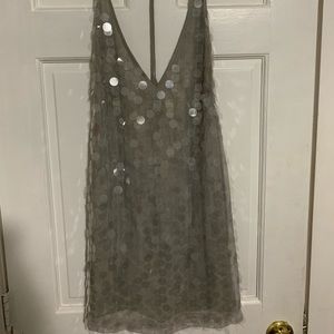 Sequin tank open back dress